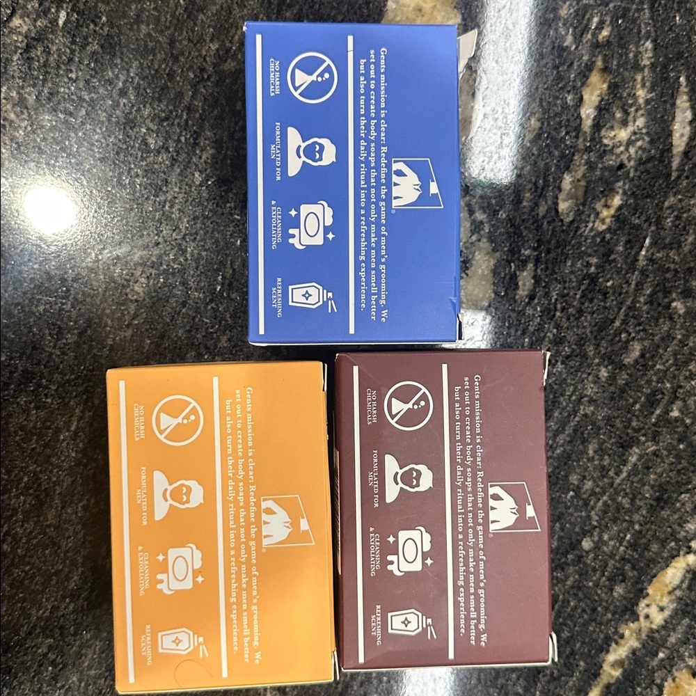 Gents Men Grooming Cleanser Set - Brown, Blue, Black - Picture 3 of 3